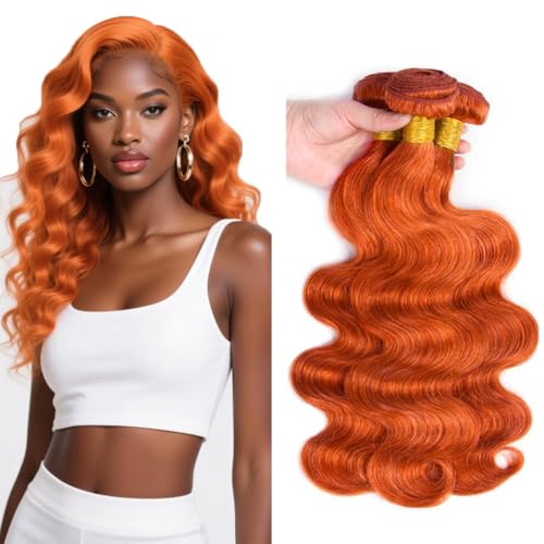 Ginger 350 Human Hair Bundles Body Wave 14 16 18 inch
