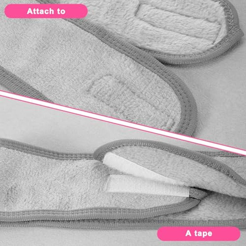 3Pcs Facial Spa Headband, Adjustable Hair Wrap for Face Washing