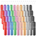 Boao 40 Pcs 5 ml Perfume Travel Refillable Atomizer Mini Cologne Perfume Atomizer Refillables Bulk Portable Mini Spray Bottle Compatible with Dispenser Pump Transfer Tool for Outgoing