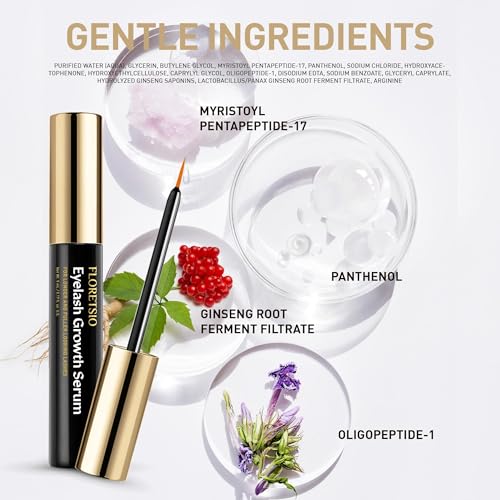Premium Lash Serum for Eyelash Growth: 5ml Rapid Growth Advanced Eye Lash Serum With Irritation-Free Formulate for Natural Lashes and Eyebrows - Boost, Longer, Thicker, Fuller Lashes