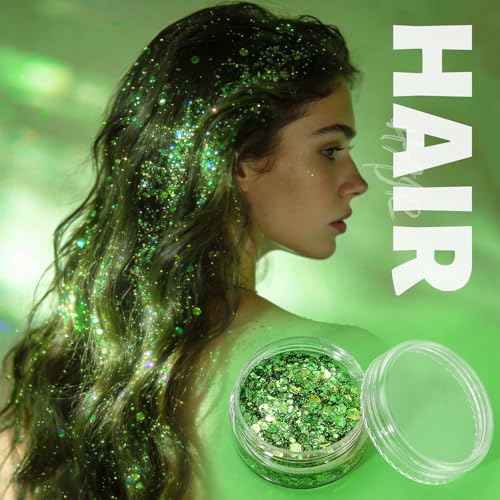 St. Patrick's Day Body Glitter Gel Set - 4 Colors Face Hair Makeup
