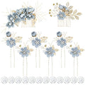 inSowni 20-Piece Dusty Blue Bridal Hair Comb & Pin Set