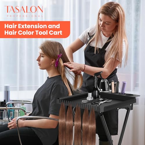 TASALON Professional Hair Styling Station Cart with Magnetic Bowls