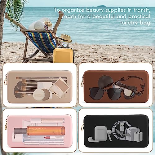 FVION Silicone Makeup Brush Bag with Zipper - Travel Pouch