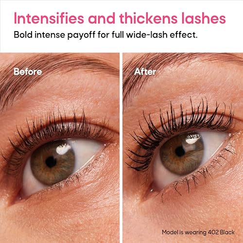 Almay Thickening & Tint Mascara, Instant Soft Full Volume, Conditions & Darkens Natural Lashes Over Time, No Flaking or Clumping (Packaging May Vary), 403 Black Brown, 0.28 fl oz