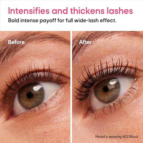 Almay Thickening & Tint Mascara, Instant Soft Full Volume, Conditions & Darkens Natural Lashes Over Time, No Flaking or Clumping, 402 Black, 0.28 fl oz