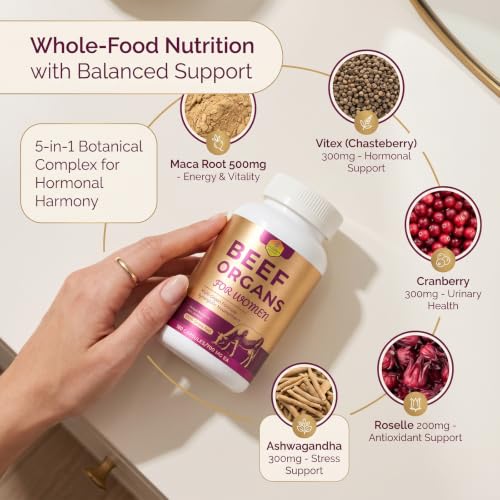 Grass-Fed Organ Supplement for Women – Liver, Kidney & Heart Blend