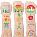 Pi Day Temporary Tattoos - 200+ Happy Pi Day Party Favors Decorations Supplies, Math Symbol Tattoo Stickers for Adults, Math Themed Birthday Party Decor Classroom Prizes Rewards