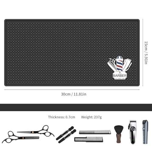 Barber Mat Non-Slip Silicone 12x6 for Clippers