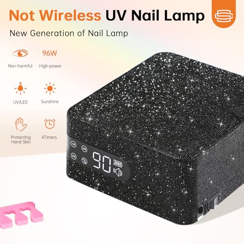 96W Cordless UV Nail Lamp with Auto Sensor