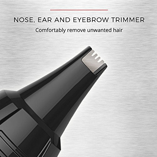 Remington Head to Toe Advanced Rechargeable Powered Body Groomer Kit, Beard Trimmer (10 Pieces), 6.3 Inch, Black