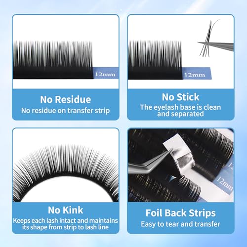 Classic Lash Extensions 0.15mm C Curl 7-15mm Mix Professional