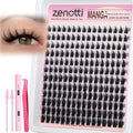 Manga Lash Clusters Kit Wispy Natural Eyelash Clusters Kit Anime Lashes Cluster 192PCS Fairy Cosplay Individual Lashes Extension Kit DIY Eyelash Extensions at Home 10-16MM by zenotti