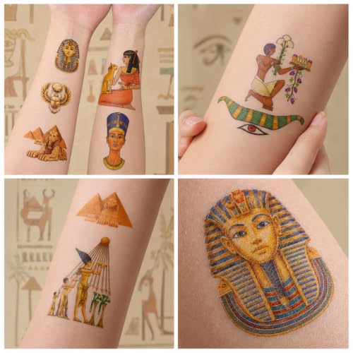 96 Piece Ancient Egypt Temporary Tattoos - Kids & Adults