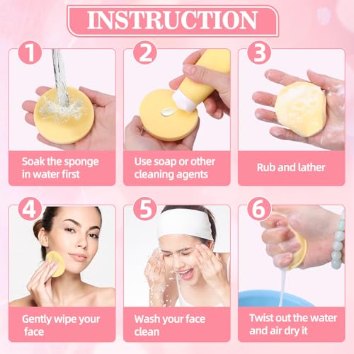 1080 Pcs Compressed Facial Sponges for Makeup Removal & Exfoliating | Premium Face Cleansing Sponge Pads for Women & Girls Soft Wash Round Sponge Spa & Daily Use£¬8 Colors
