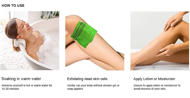 Exfoliating Bath Washcloth 8-Pack, Red & Green