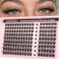 Goddvenus C-Fluff Clusters Wispy D Curl Eyelash Extensions 162pcs Natural Look