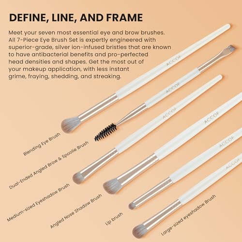 Makeup Brush Set Pearlescent Handles, 14Pcs Vegan Makeup Brushes Synthetic Bristles for Powder Foundation Concealer Blush Contour Eye Shadow Blending,Cruelty-Free,Comestic Brushes with Case