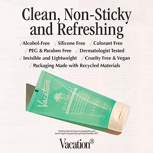 VACATION After Sun Aloe Vera Gel, 6 oz – Soothing Sunburn Relief