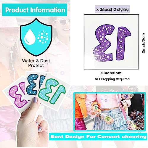 24 Glow in Dark Temporary Tattoos - 13 Birthday Party Favors