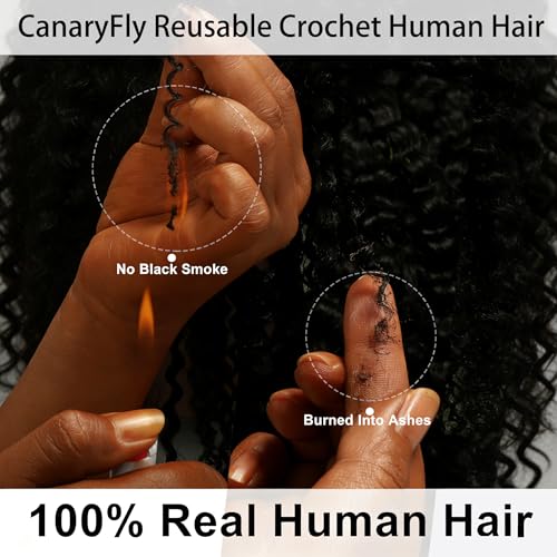 Virgin Human Hair Crochet Extensions 14" Burmese Curly