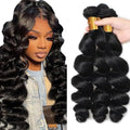 #1B Loose Deep Wave Human Hair Bundles 32 Inch (3 Pack)