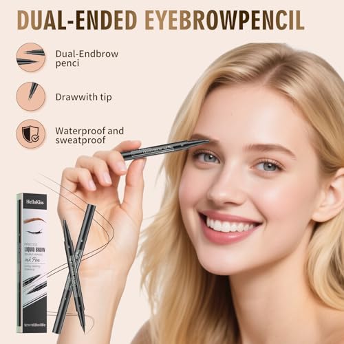 Double-Ended Microblading Eyebrow Pencil - Waterproof Hair-Like Brows