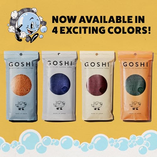 GOSHI Exfoliating Shower Towel Long Body Scrubber