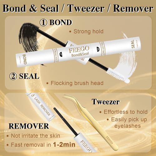 FEEGO Gradient Color Cloud Imp 5 Different Gradient Color Lashes 100pcs False Eyelashes Design lash looks for any event Styling False Eyelash (Includes Double-Ended Adhesive/Tweezers/Remover)