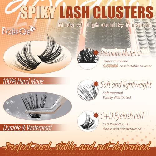 275PCS Manga Lash Clusters Kit with Glue & Tweezers