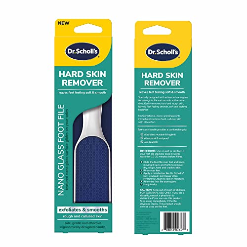 Dr. Scholl's Nano Glass Foot File - Callus Remover & Exfoliator