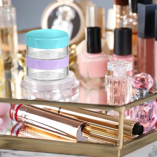 8 pcs Small Plastic Lip Balm Containers - 10g Cosmetic Sample Jars for Makeup & Skincare