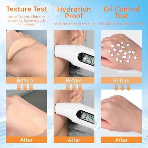 Tinted Sunscreen for Face SPF 50, Tinted Moisturizer with SPF, Sweat Resistant Oil Free with No White Cast, Broad Spectrum UVA/UVB, 1.7oz