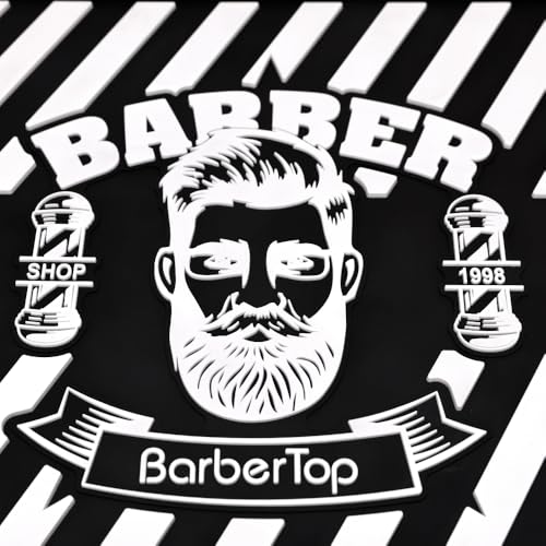 Barber Clipper Mat, Rubber Scissors Salon Mat, 17.72 x 11.81 inches, Heavy Duty Rubber Barber Table Pad, Heat-resistant Styling Station Mat (Black)