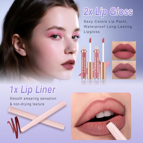 Makeup Kit for Teens - 14-Piece All-in-One Set with Palette & Brushes
