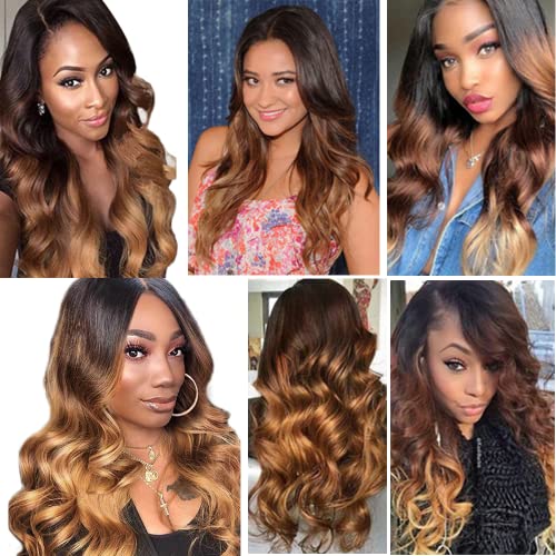 1B30 Ombre Body Wave Human Hair Bundles – Brazilian Remy, 8-12 Inches