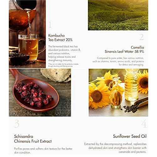 Dr.Ceuracle Vegan Kombucha Tea Gel Cream 2.65 fl.oz.| Vegan all in one Gel Cream for All Skin Types with Kombucha Tea Extract