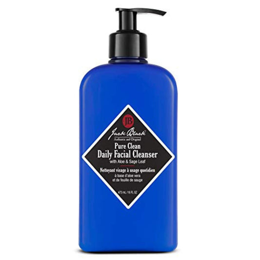 Jack Black - Pure Clean Daily Facial Cleanser, 16 fl oz â€“ 2-in-1 Facial Cleanser and Toner, Removes Dirt and Oil, PureScience Formula, Certified Organic Ingredients, Aloe and Sage Leaf