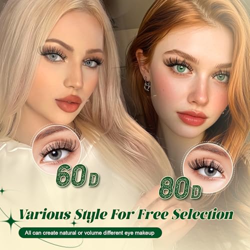 KEYYOU DIY Lash Extension Kit 300pcs 80D D Curl Soft Lash Clusters Easy to Apply with Lash Bond and Seal Applicator and Remover Eyelash Extension Kit at Home(RMkit-80D-D-9-18mix)