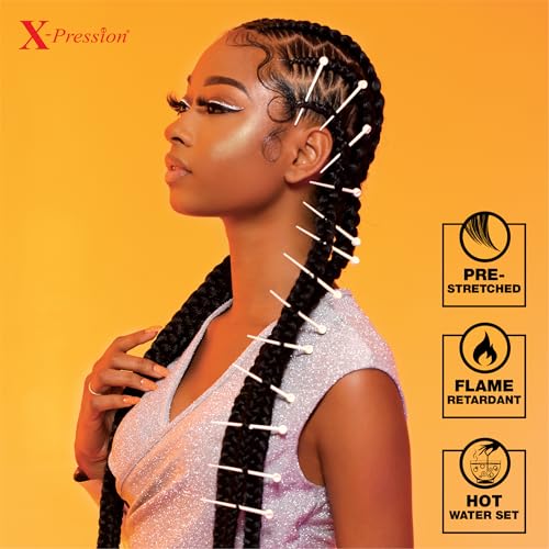 Sensationnel Xpression prestretched braiding hair - 3x xpression 58-inch kanekalon flame retardant smooth yaki braid - 3x x-pression 58 inch (1 pack, SM1B/27)