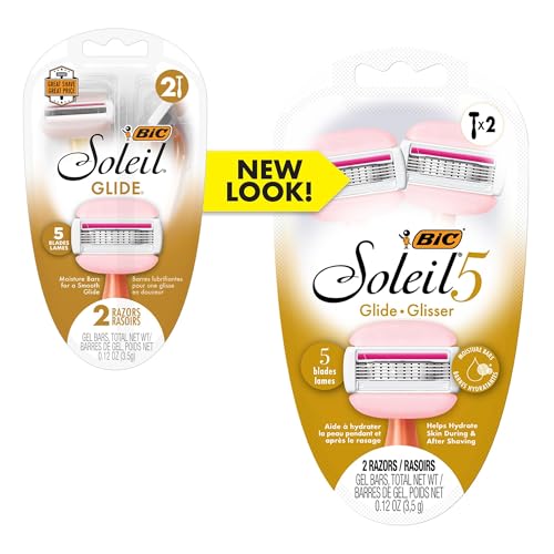 BIC Soleil 5 Glide Women's Disposable Razors - 2-Pack with 5 Blades