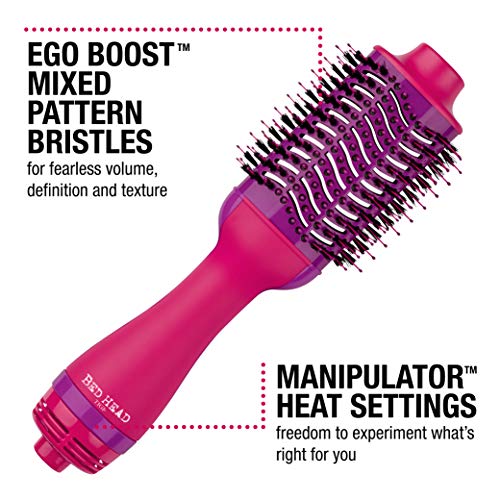Bed Head One Step Volumizer and Hair Dryer | Dry, Straighten, Texture, Style in One Step (Pink) (Pack of 2)