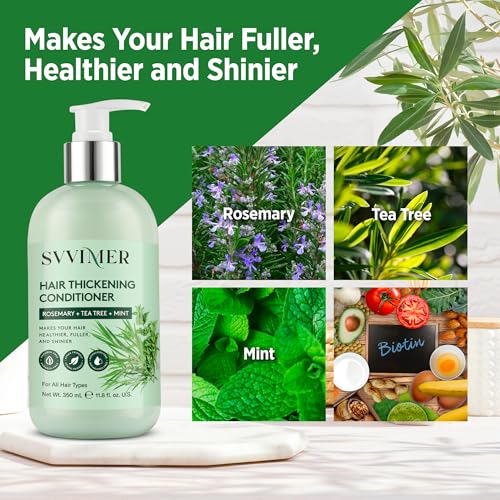 Svvimer Biotin Rosemary Hair Thickening Shampoo & Conditioner