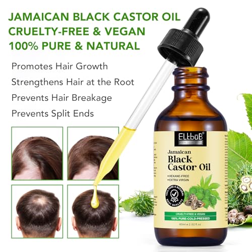 Jamaican Black Castor Oil for Hair Growth & Moisturizing - 2 fl oz