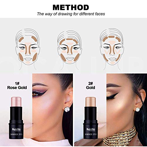 Magical Halo Stick, Magical Halo Highlighter Stick Powder Highlighting Brightening Makeup Cosmetic(01#)