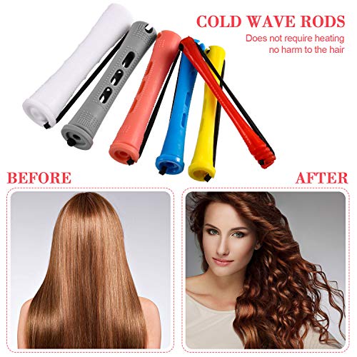 WILLBOND 72 Piece Hair Perm Rods Set with Pintail Comb