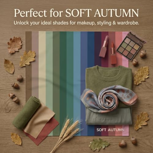 XUMGCUTM Soft Summer Color Analysis Palette Drape – Personal Style & Makeup Tool