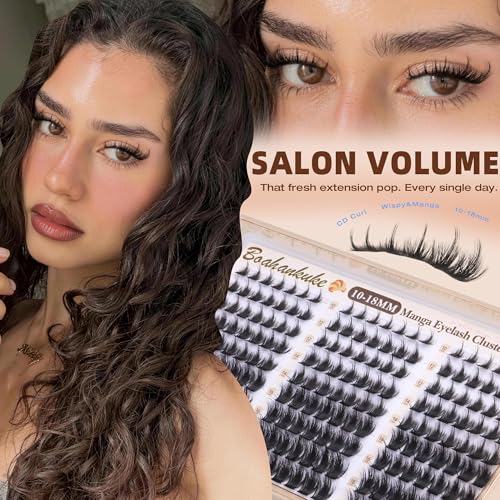 Fluffy Manga Cluster Eyelashes 10-18mm Wispy DIY Extensions