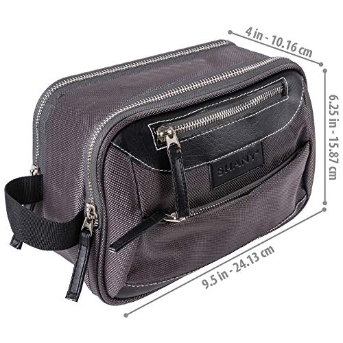 SHANY Cosmetics Portable Toiletry Makeup Bag with Various Compartments - Water-resistant and Scratch-proof Makeup Travel Organizer - BROWN FABRIC