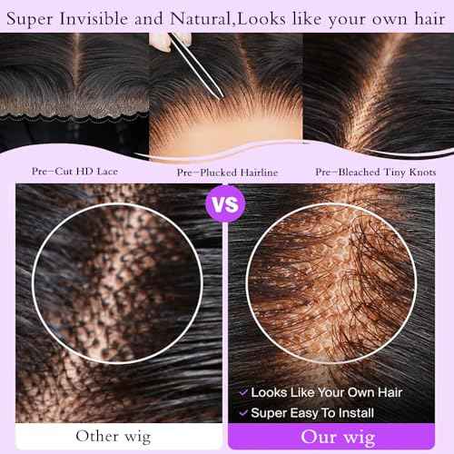 7x6 Body Wave Glueless Wigs Human Hair Pre Plucked Pre Cut 250% Density Drawstring Wig Human hair 7x6 HD Lace Front Wigs Human Hair for Black Women Pre Everything Ready to Go Wig 24inch